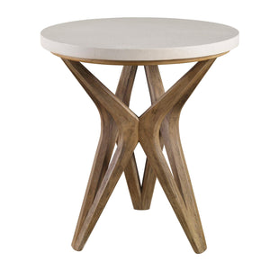   Modern European furniture - White Limestone Round Side Table - www.oroa.com | Oroa.com