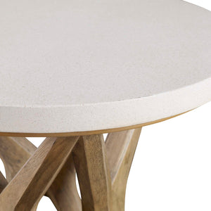   Modern European furniture - White Limestone Round Side Table - www.oroa.com | Oroa.com