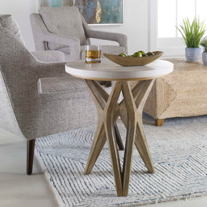   Modern European furniture - White Limestone Round Side Table - www.oroa.com | Oroa.com