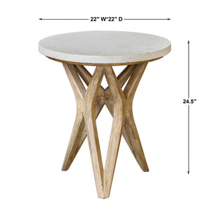   Modern European furniture - White Limestone Round Side Table - www.oroa.com | Oroa.com
