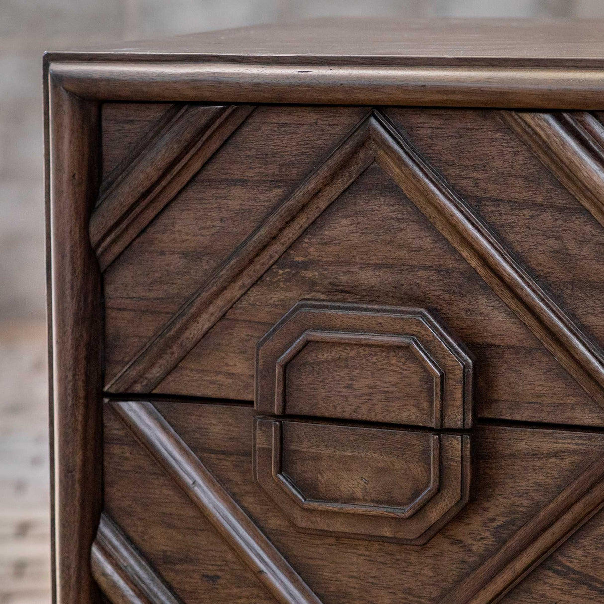   Modern European furniture - Geometric Carved 4-Drawer Chest - www.oroa.com | Oroa.com