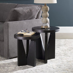   Modern European furniture - Black Mindi Nesting Tables (2) - www.oroa.com | Oroa.com