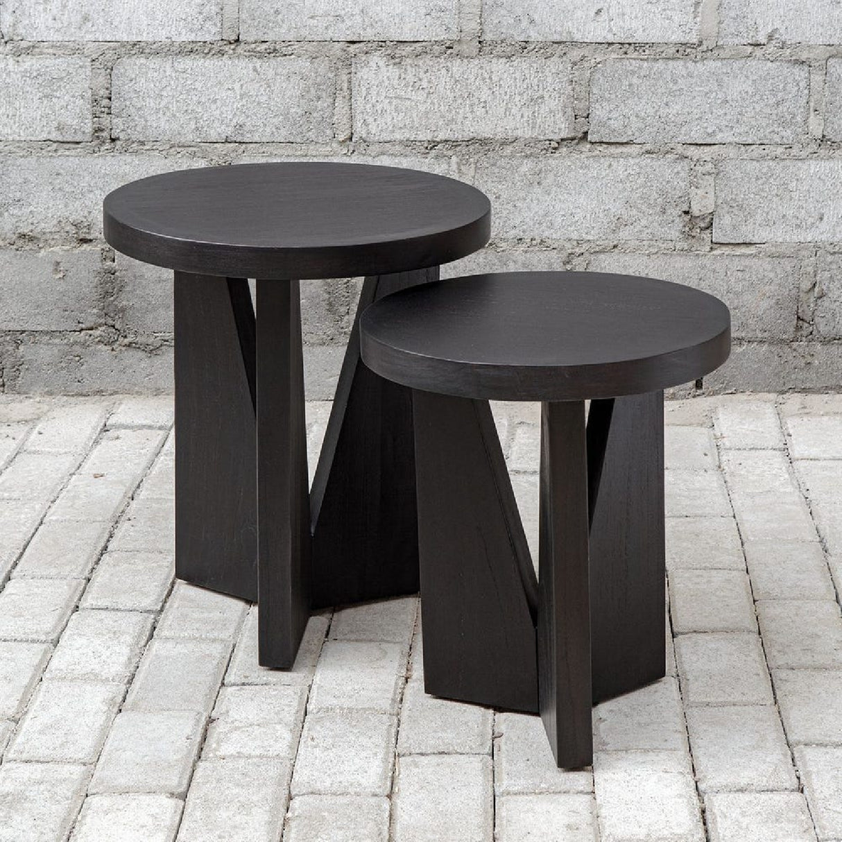   Modern European furniture - Black Mindi Nesting Tables (2) - www.oroa.com | Oroa.com
