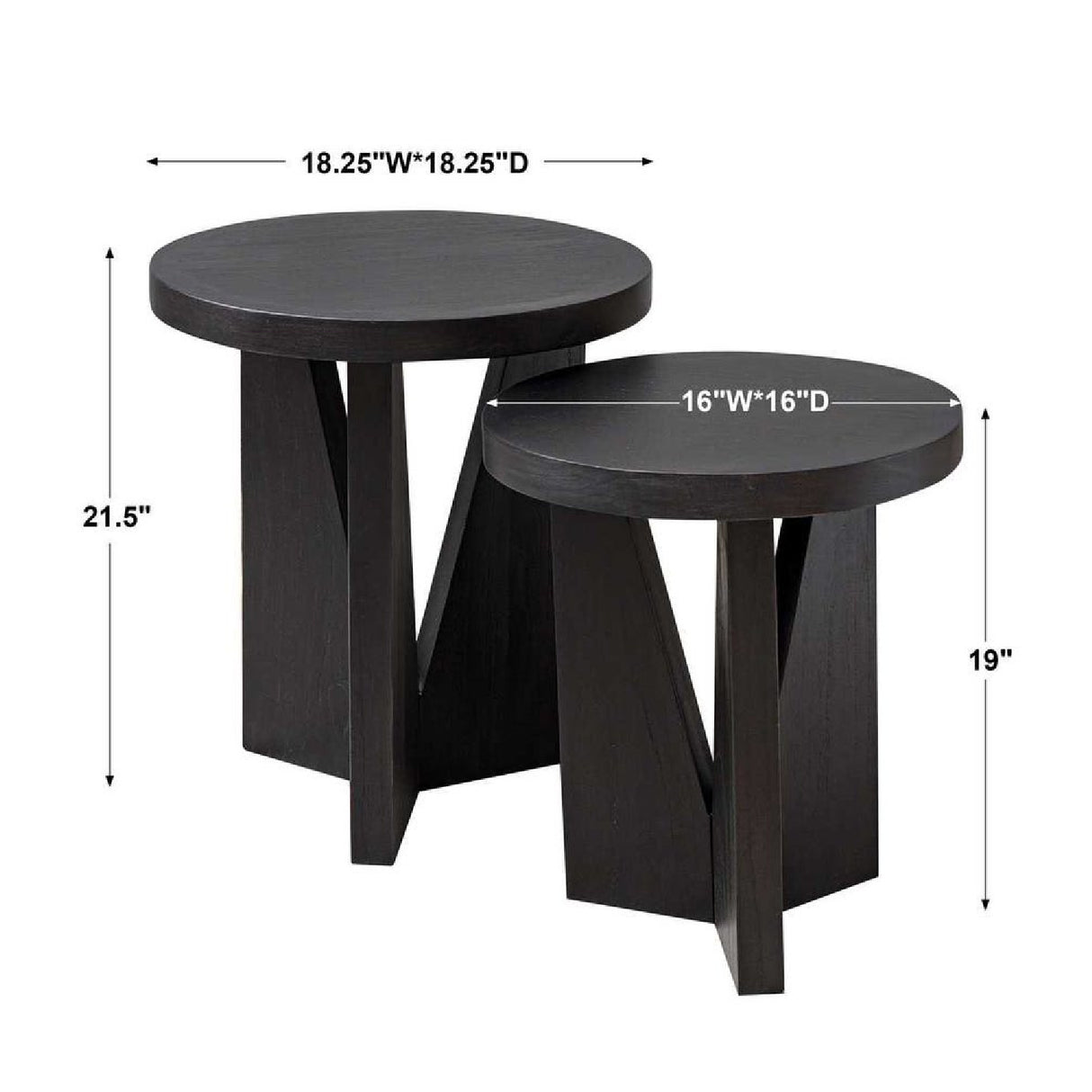   Modern European furniture - Black Mindi Nesting Tables (2) - www.oroa.com | Oroa.com