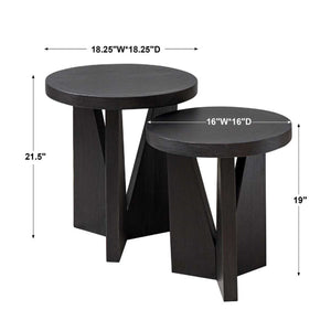   Modern European furniture - Black Mindi Nesting Tables (2) - www.oroa.com | Oroa.com