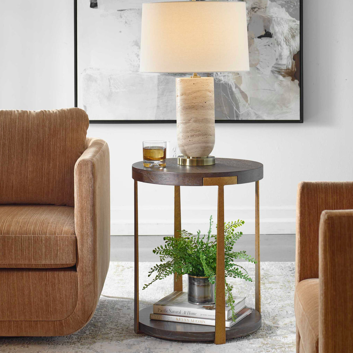   Round Two-Layer Side Table | Oroa.com