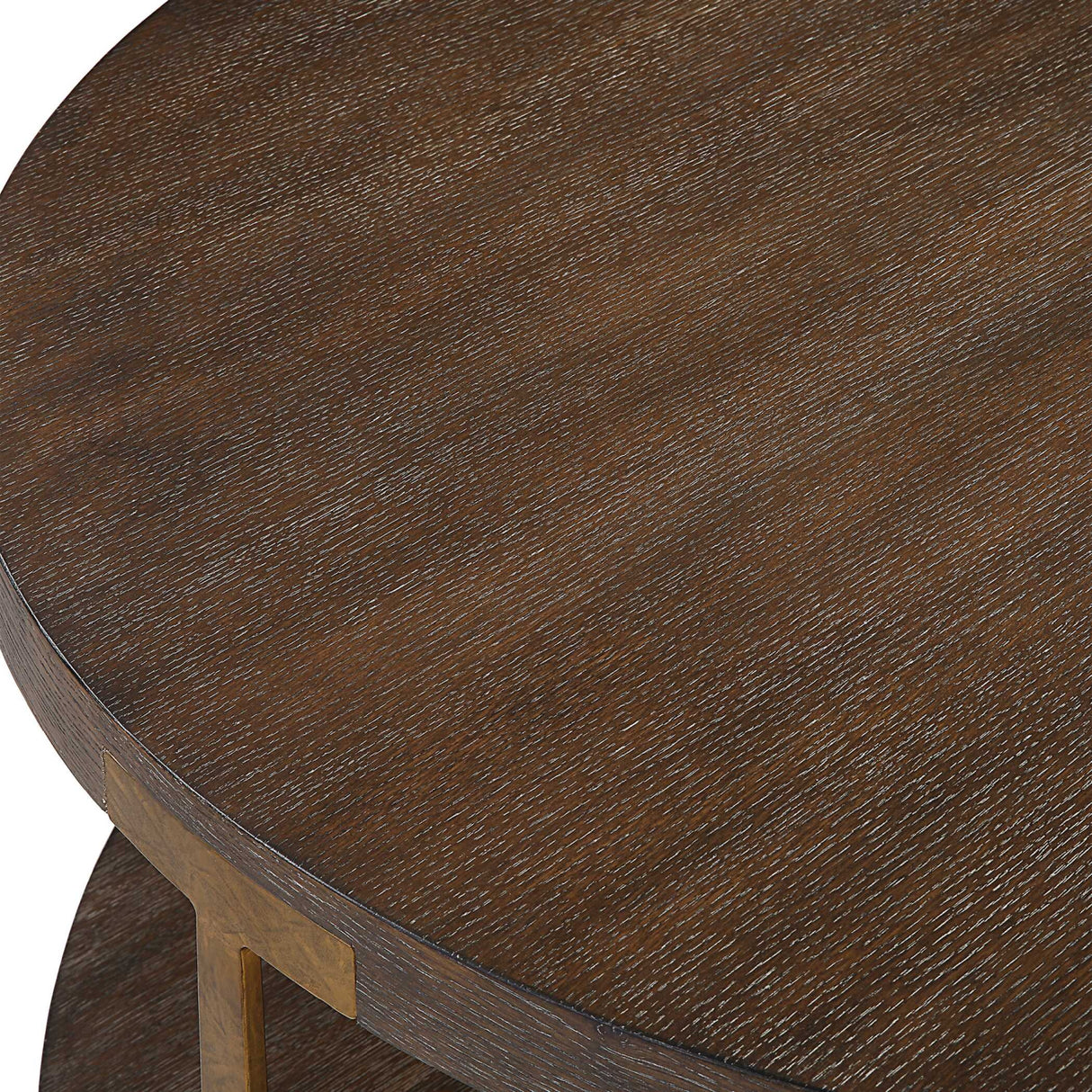   Brown Oak Round Coffee Table | Oroa.com
