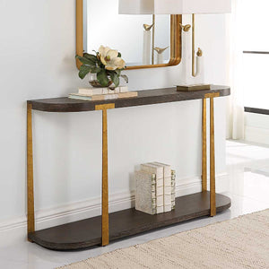   Brown Oak Console Table | Oroa.com