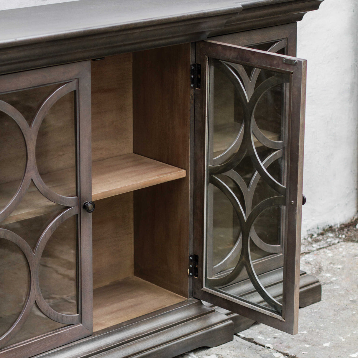   Modern European furniture - Open-Carved 4-Door Wooden Cabinet - www.oroa.com | Oroa.com