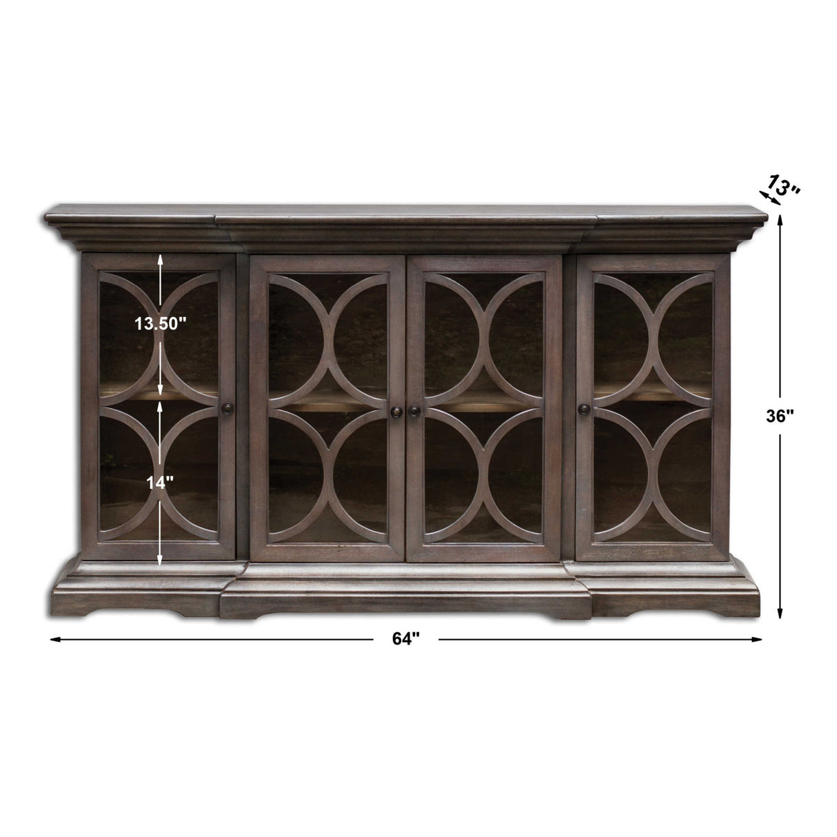   Modern European furniture - Open-Carved 4-Door Wooden Cabinet - www.oroa.com | Oroa.com