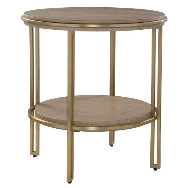 Modern European furniture - Brushed Brass Framed Side Table - www.oroa.com