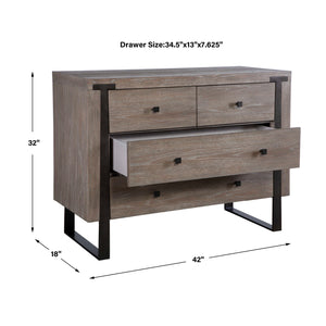   Modern European furniture - Light Oak 4-Drawer Chest - www.oroa.com | Oroa.com