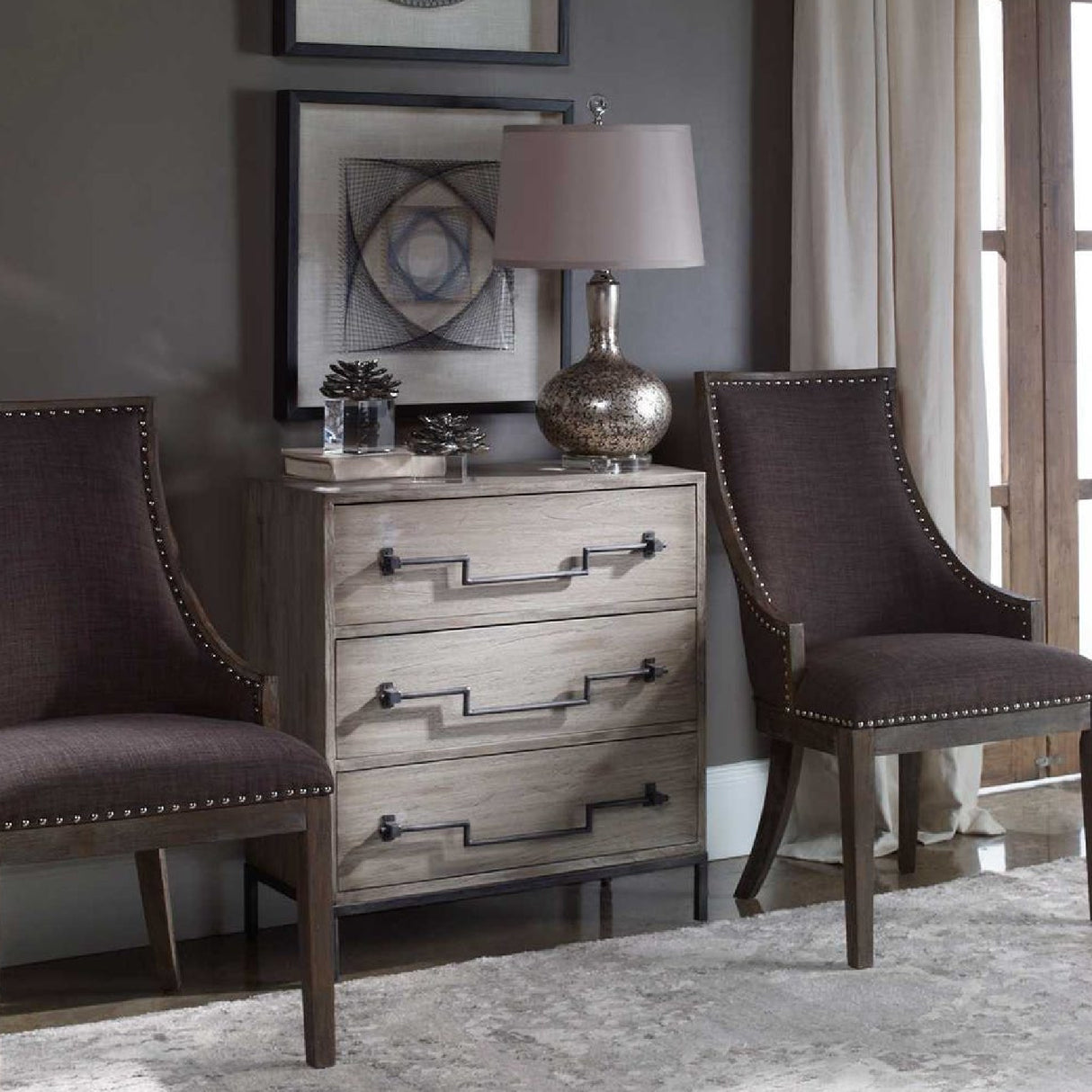   Mango Wood 3-Drawer Accent Chest | Oroa.com