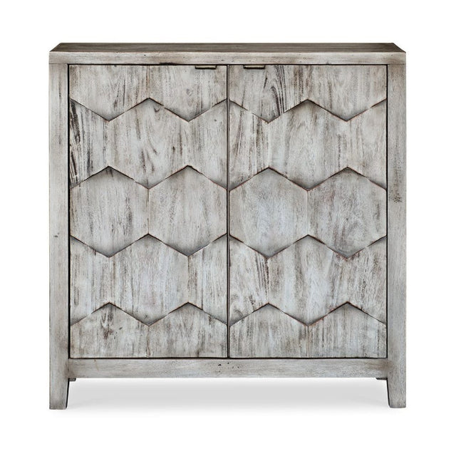 Modern European furniture - 2-Door Honeycomb Mahogany Cabinet - www.oroa.com