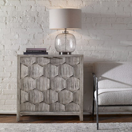   Modern European furniture - 2-Door Honeycomb Mahogany Cabinet - www.oroa.com | Oroa.com