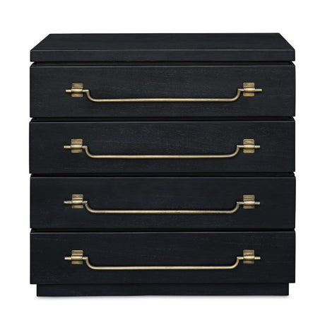   Modern European furniture - Black Mahogany 4-Drawer Accent Chest - www.oroa.com | Oroa.com