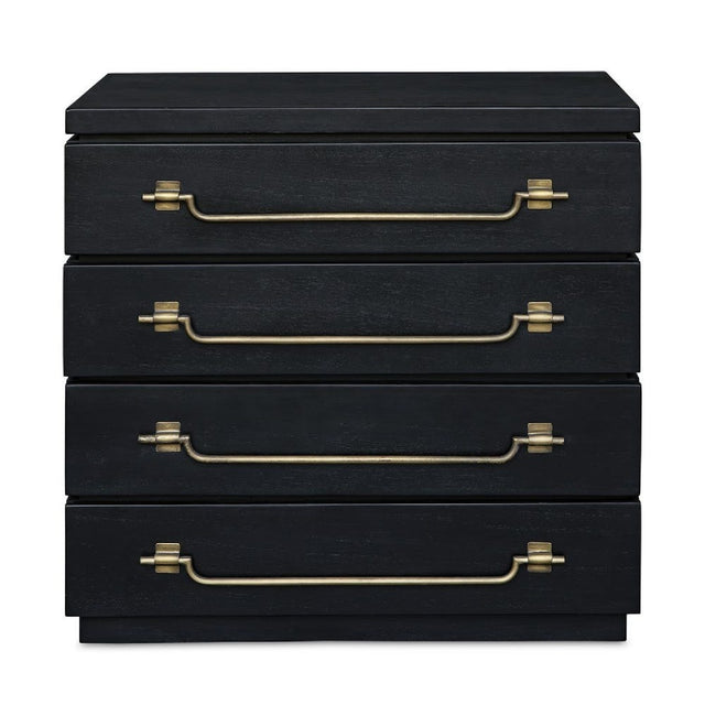 Modern European furniture - Black Mahogany 4-Drawer Accent Chest - www.oroa.com