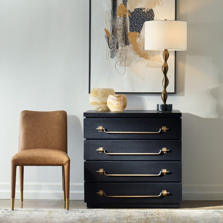   Modern European furniture - Black Mahogany 4-Drawer Accent Chest - www.oroa.com | Oroa.com