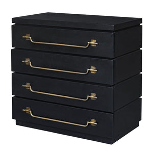   Modern European furniture - Black Mahogany 4-Drawer Accent Chest - www.oroa.com | Oroa.com