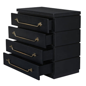   Modern European furniture - Black Mahogany 4-Drawer Accent Chest - www.oroa.com | Oroa.com