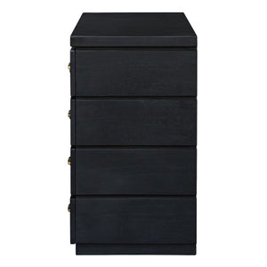   Modern European furniture - Black Mahogany 4-Drawer Accent Chest - www.oroa.com | Oroa.com