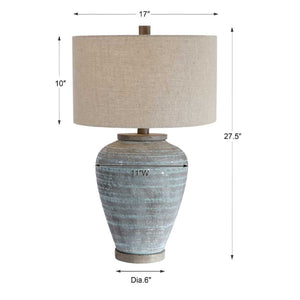   Blue Crackled Ceramic Table Lamp | Oroa.com
