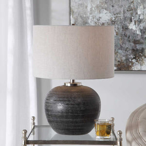   Black Etched Ceramic Table Lamp | Oroa.com