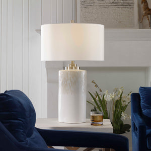   Beige Dripped Ceramic Table Lamp | Oroa.com