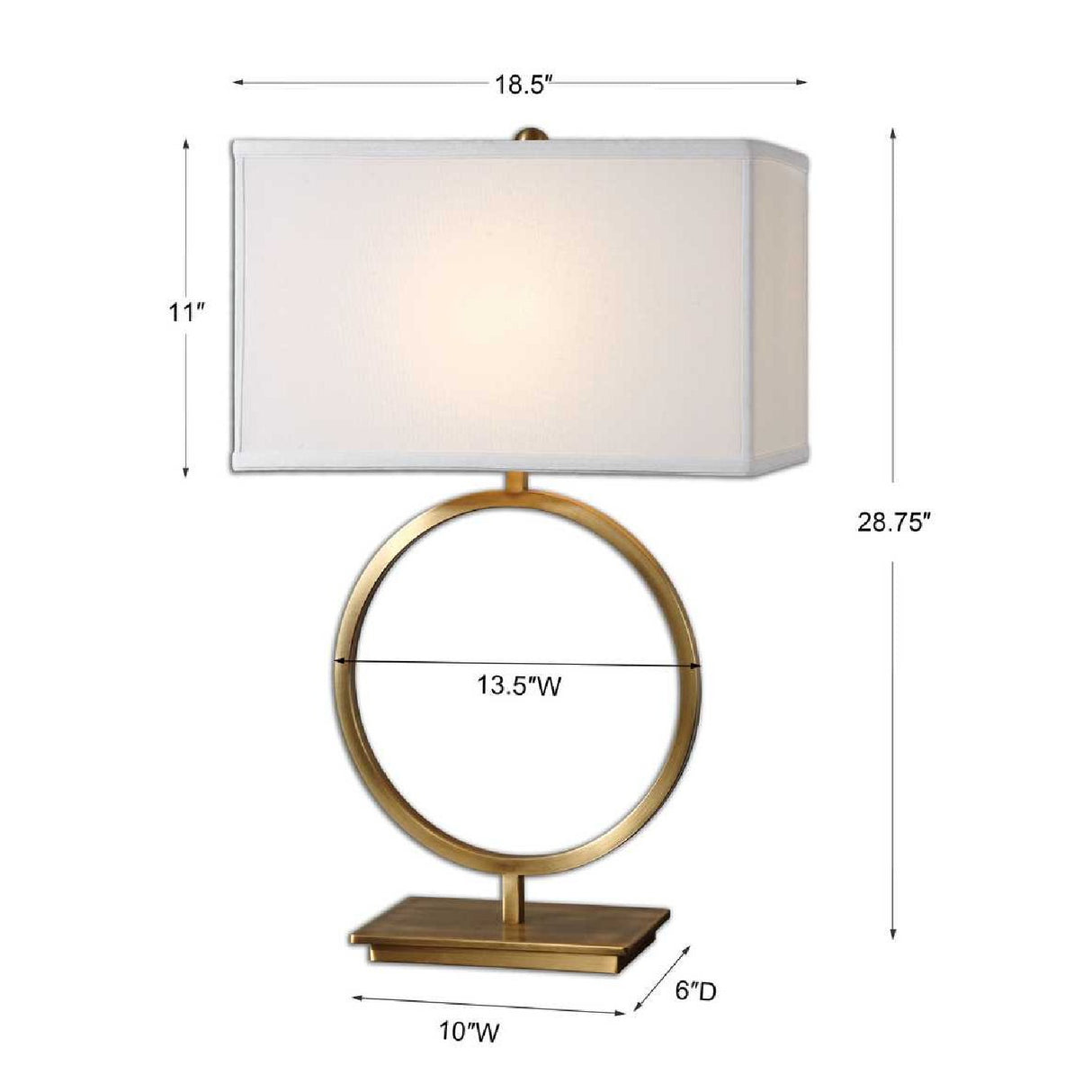   Brushed Brass Ring Table Lamp | Oroa.com