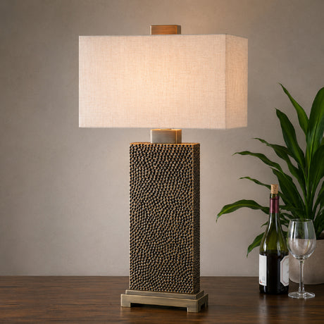   Modern European furniture - Beige Linen Shade Table Lamp - www.oroa.com | Oroa.com
