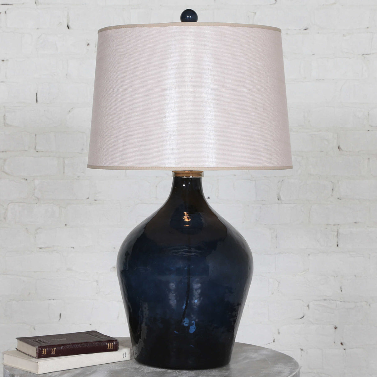  Hammered Blue Glass Table Lamp | Oroa.com