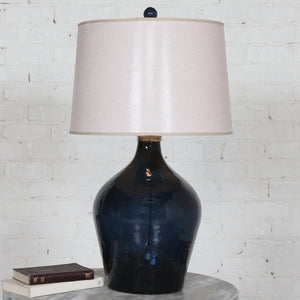   Hammered Blue Glass Table Lamp | Oroa.com