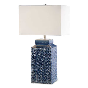   Textured Blue Ceramic Table Lamp | Oroa.com