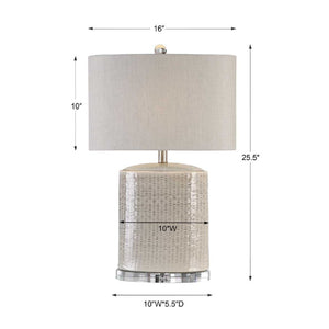   Modern European furniture - Textured Oval Ceramic Table Lamp - www.oroa.com | Oroa.com