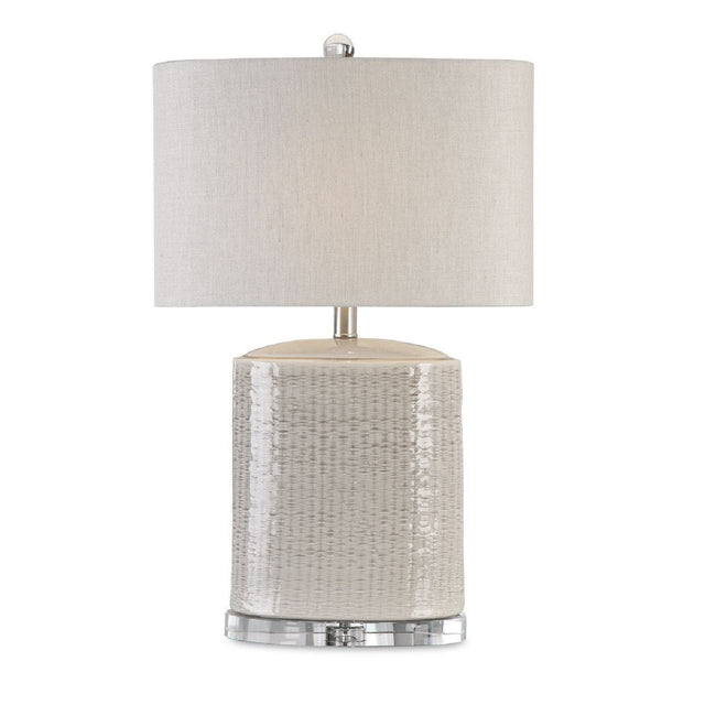 Modern European furniture - Textured Oval Ceramic Table Lamp - www.oroa.com
