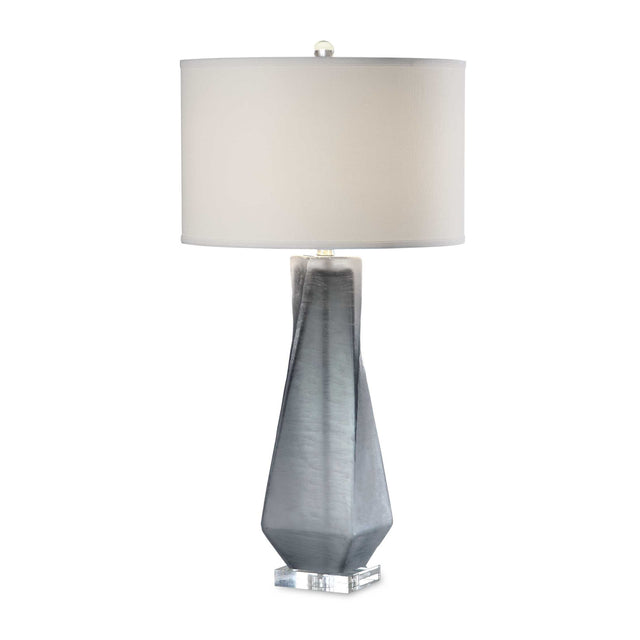 Modern European furniture - Twisted Gray Glass Table Lamp - www.oroa.com