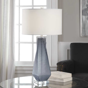   Modern European furniture - Twisted Gray Glass Table Lamp - www.oroa.com | Oroa.com