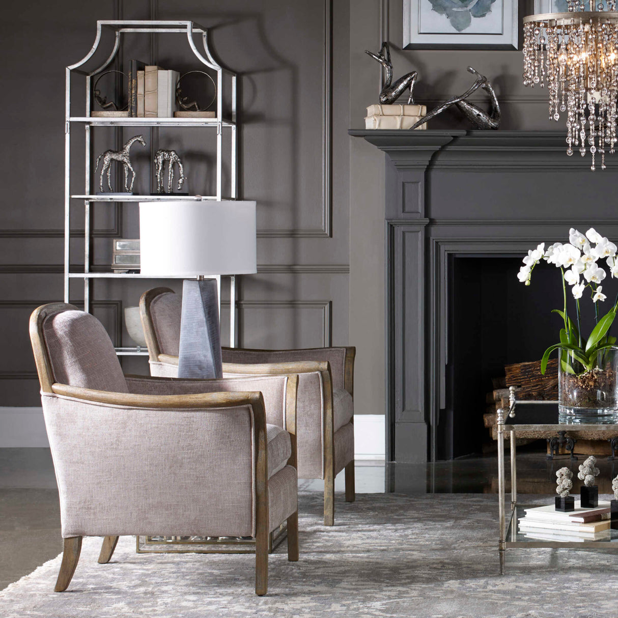  Modern European furniture - Twisted Gray Glass Table Lamp - www.oroa.com | Oroa.com