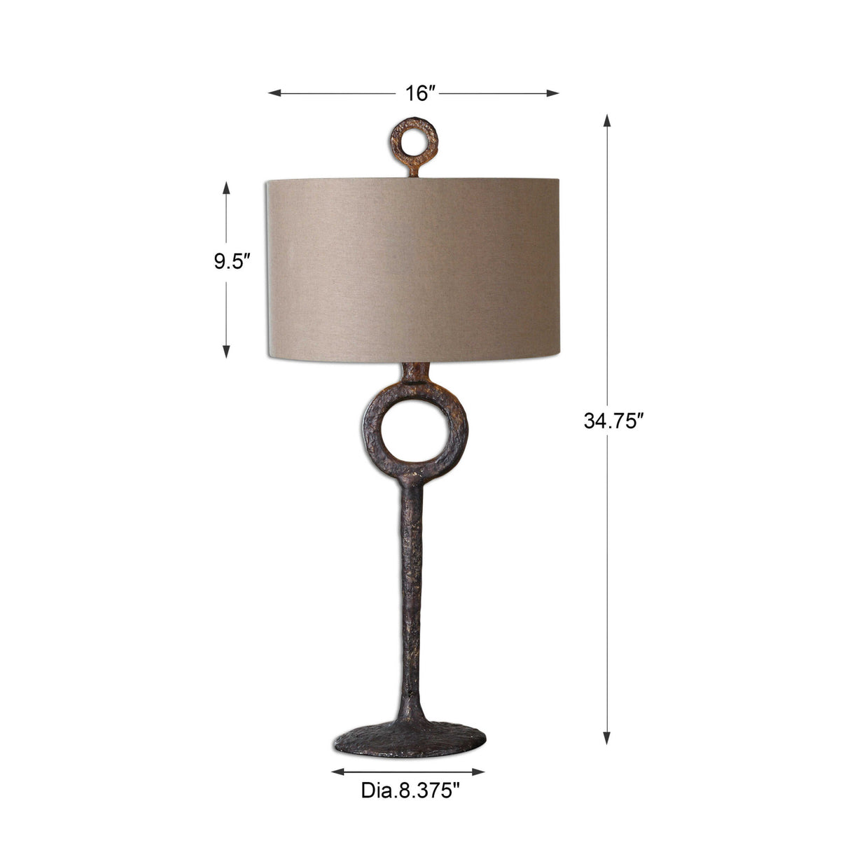   Hammered Bronze Table Lamp | Oroa.com