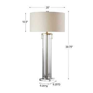   Clear Cylindrical Table Lamp | Oroa.com