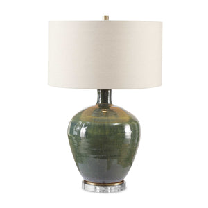   Modern European furniture - Green Glazed Ceramic Table Lamp - www.oroa.com | Oroa.com