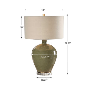   Modern European furniture - Green Glazed Ceramic Table Lamp - www.oroa.com | Oroa.com
