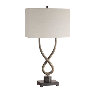   Twisted Aged Silver Table Lamp | Oroa.com