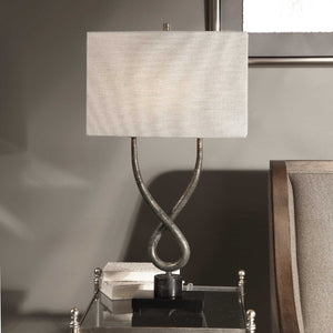   Twisted Aged Silver Table Lamp | Oroa.com