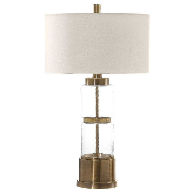 Modern European furniture - Stacked Glass Column Table Lamp - www.oroa.com