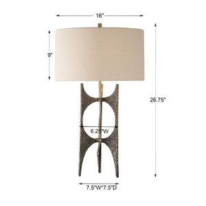   Hammered Cast Iron Table Lamp | Oroa.com