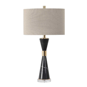   Hourglass Black Marble Table Lamp | Oroa.com
