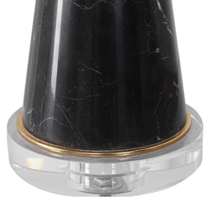   Hourglass Black Marble Table Lamp | Oroa.com