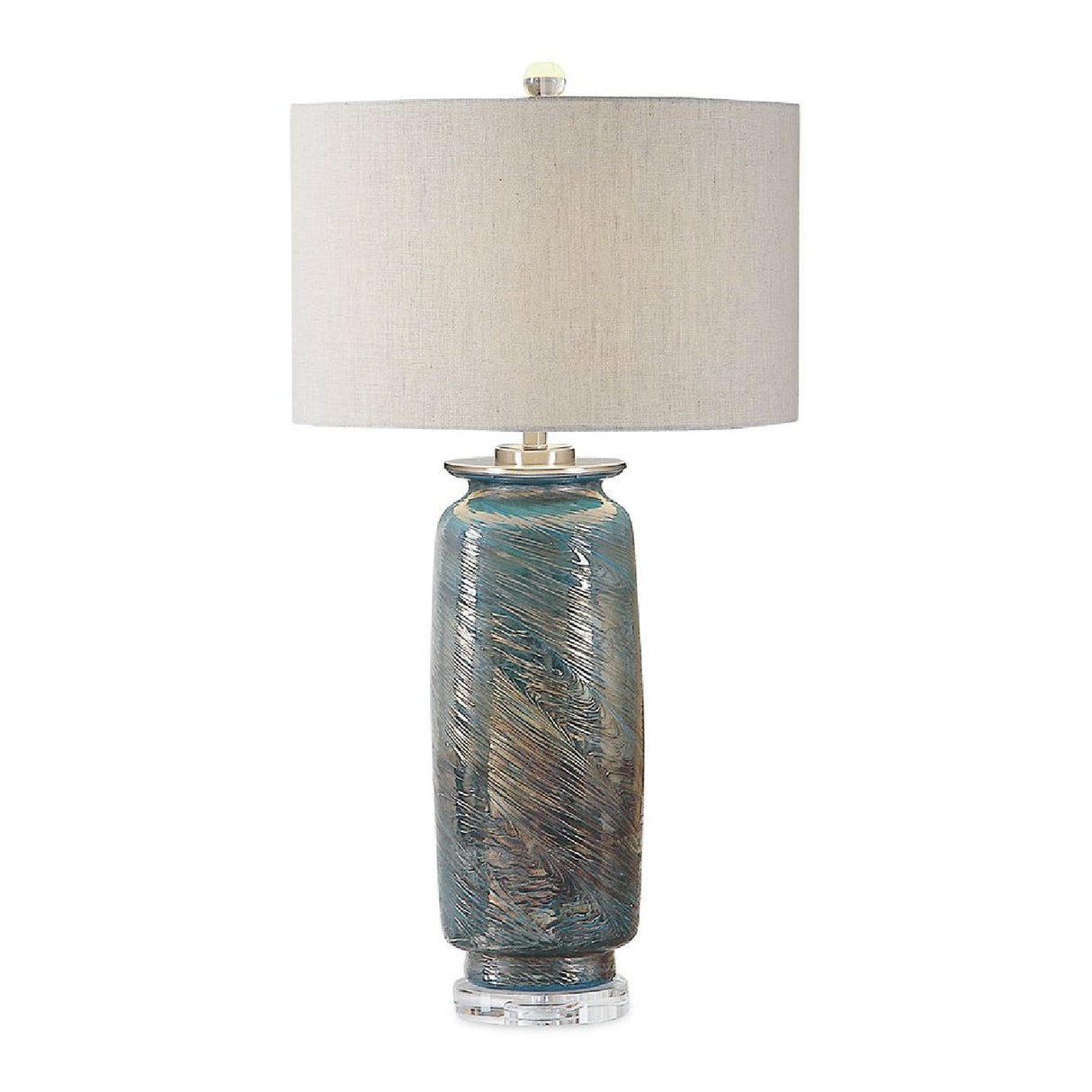   Swirl Textured Glass Table Lamp | Oroa.com