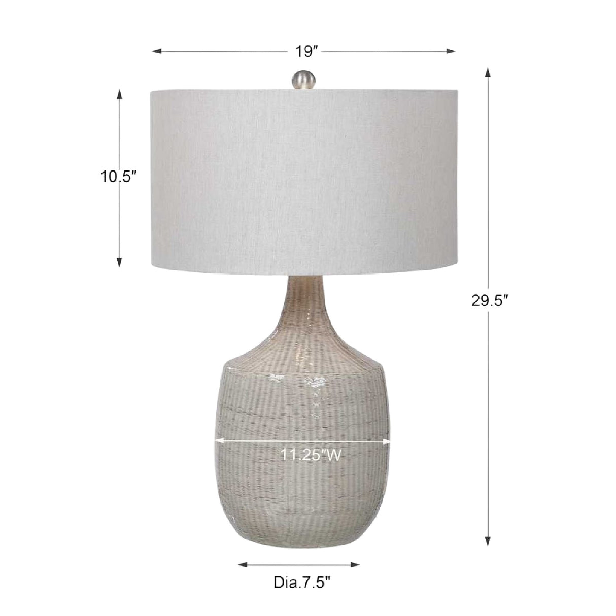   Modern European furniture - Gray Ceramic Table Lamp - www.oroa.com | Oroa.com